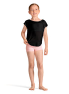 Open Back Tee Black front view