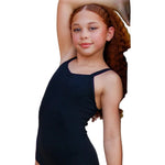 Cage Cami Leotard Black front view