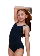 Cage Cami Leotard Black front view
