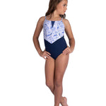 Cami Print Leotard Blue front view