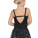 Camisole Leotard with Sparkle Black back view