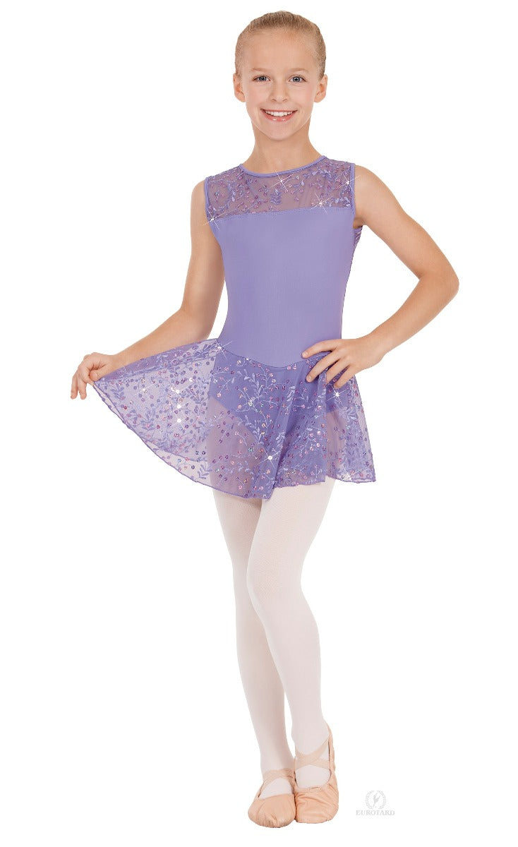 Cap Sleeve Dance Dress Lilac front view