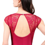 Cap Sleeve Leotard Ruby back view