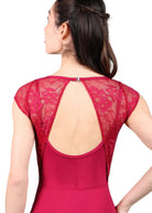Cap Sleeve Leotard Ruby back view