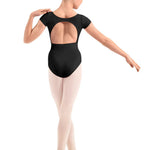 Cap Sleeve Leotard Black back view