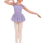 Cap Sleeve Tutu Leotard Lilac front view