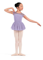 Cap Sleeve Tutu Leotard Lilac front view