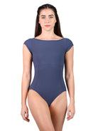 Cap Sleeve Leotard Navy front view