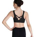 High Neck Bra Top Black back view