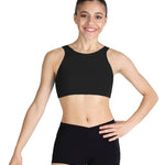 High Neck Bra Top Black front view