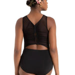 Marigold Mesh Back Leotard Black back view
