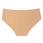 Capezio Seamless Brief in Nude, back view showing smooth coverage and bonded waistband