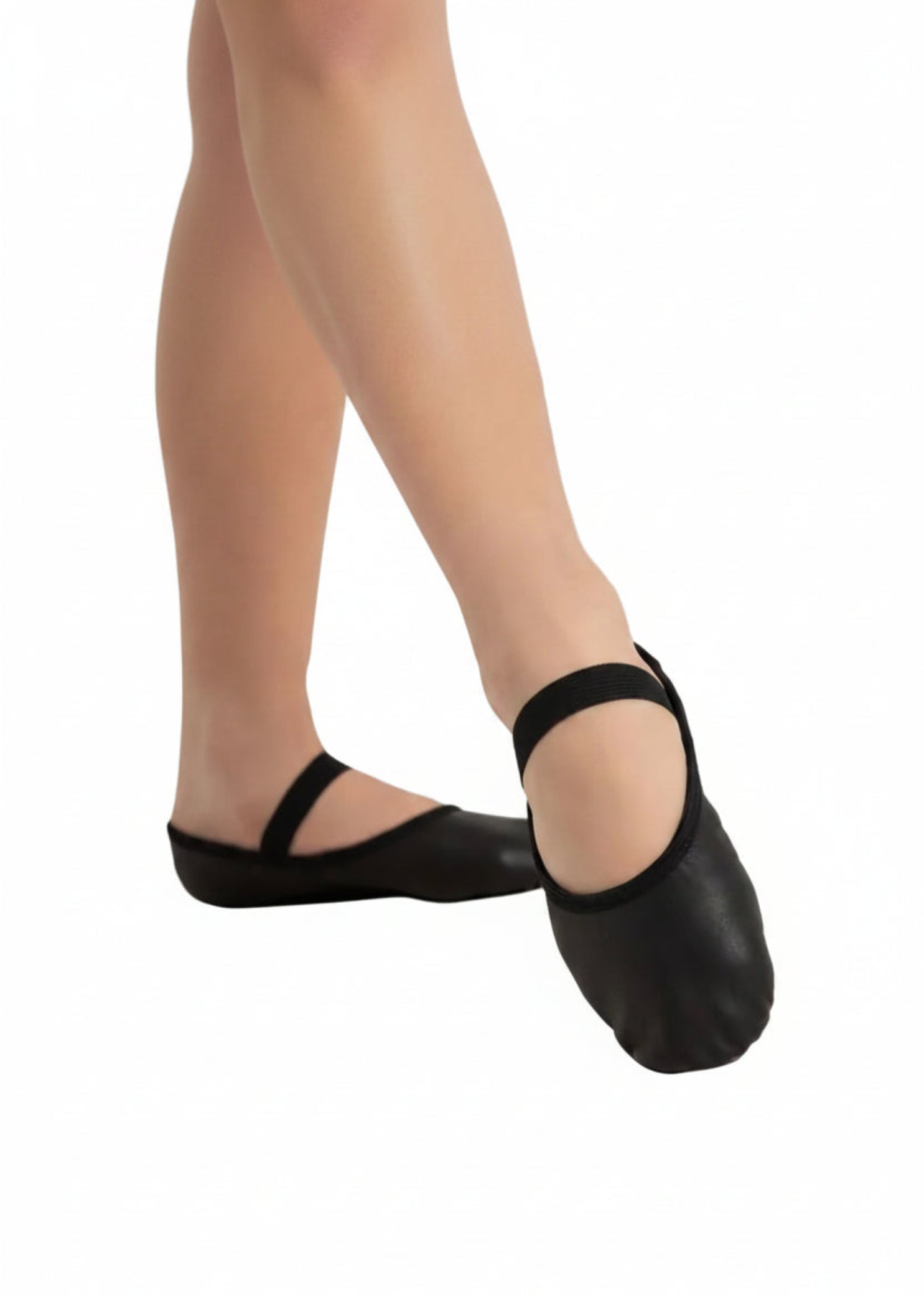Luna Leather Ballet Shoe Black lifestyle view