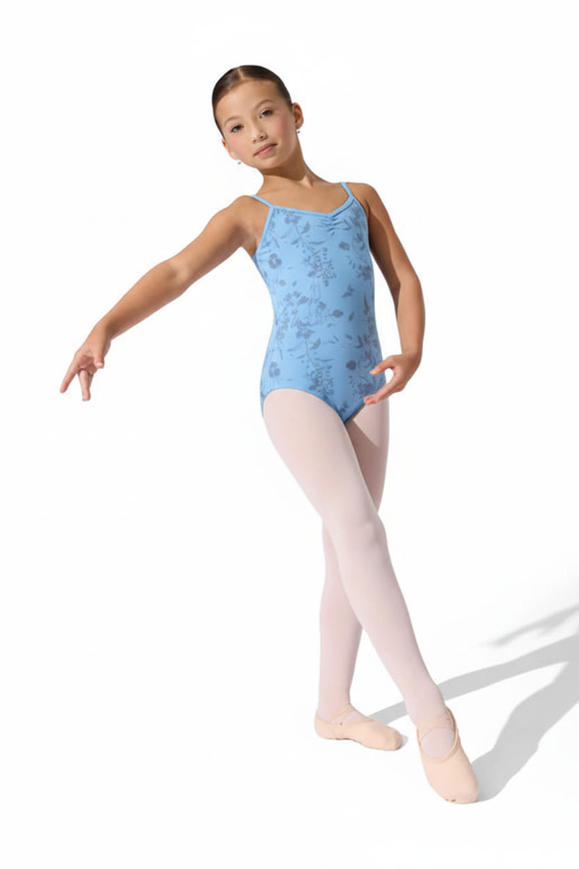Castle Sky Leotard Light Blue front view
