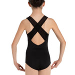 Chamomile Cross Back Leotard Black back view