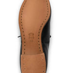 Capezio Character Oxford Tap Shoe in Black, outsole view showing tap placement and sole construction