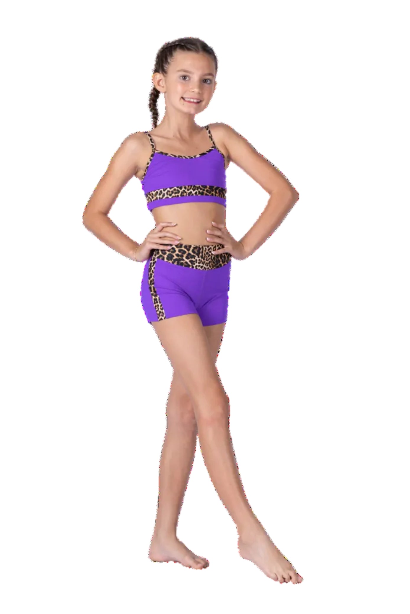 Cheetahlicious Short Purple front view