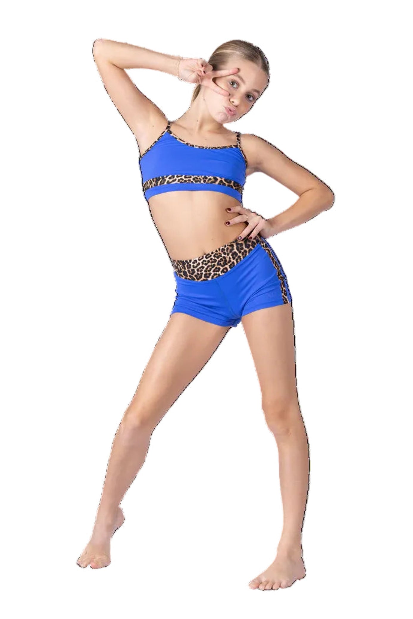 Cheetahlicious Top Blue front view