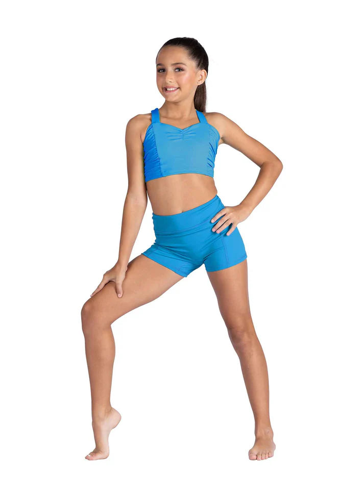 Cinched Halter Top Caribbean Pop front view