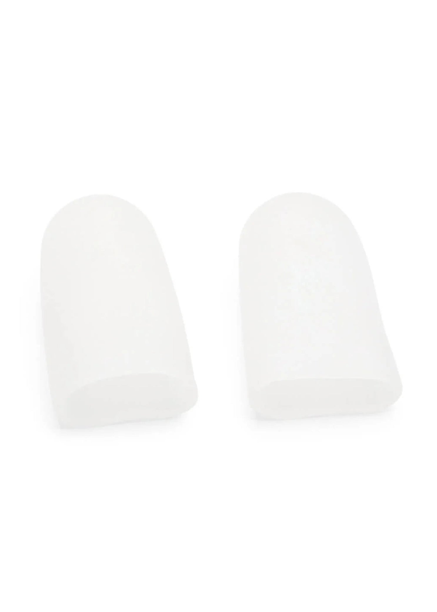 Capezio Clearstretch™ Tips in Clear, front view showing pair of soft gel toe caps with rounded tips