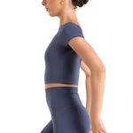 Clover Crop Top Crown Blue side view