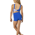Color Block Tank Top Blue Breeze/Cobalt Crush back view