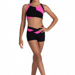 Color Block Short Black Neon Pink lifestyle view