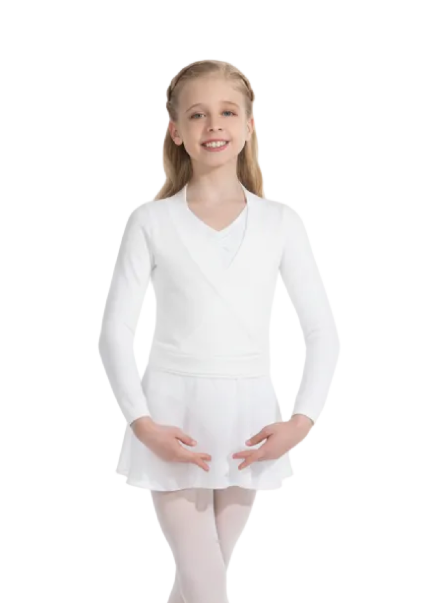 Wrap Sweater White front view