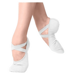 Bliss Split Sole Canvas Ballet Shoe White
