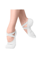 Bliss Split Sole Canvas Ballet Shoe White