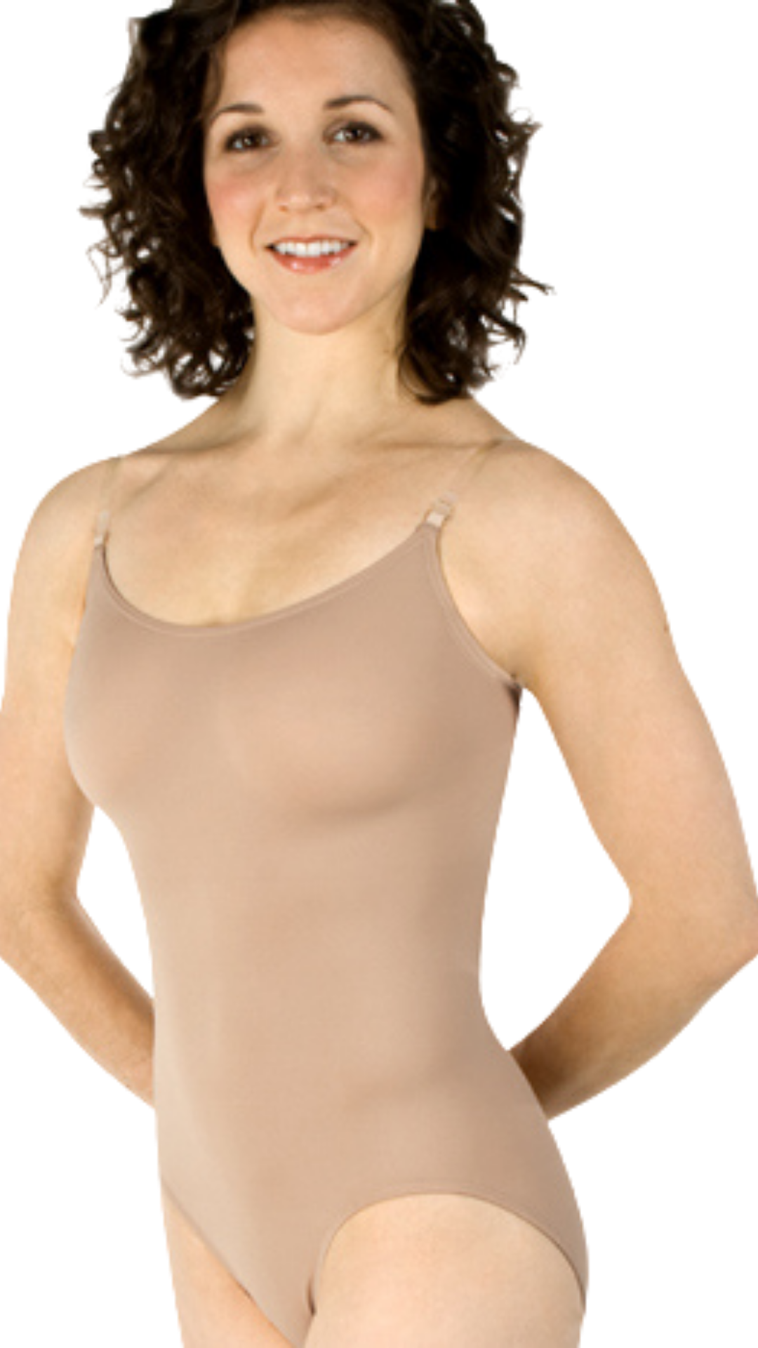 Ultra Low Back Leotard Nude front view