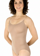 Ultra Low Back Leotard Nude front view