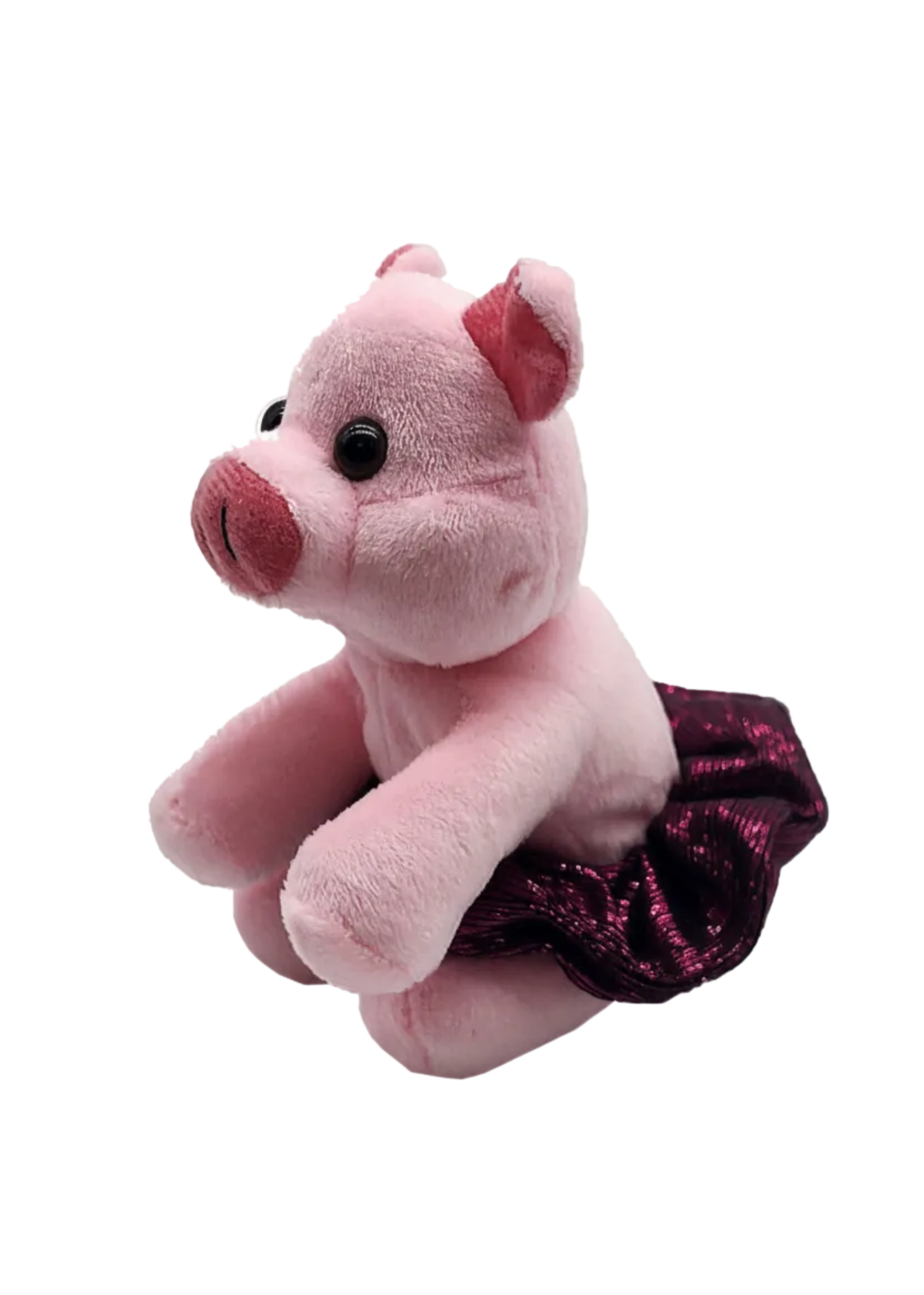 5-inch bean-weighted plush pig with soft exterior and colorful tutu twister