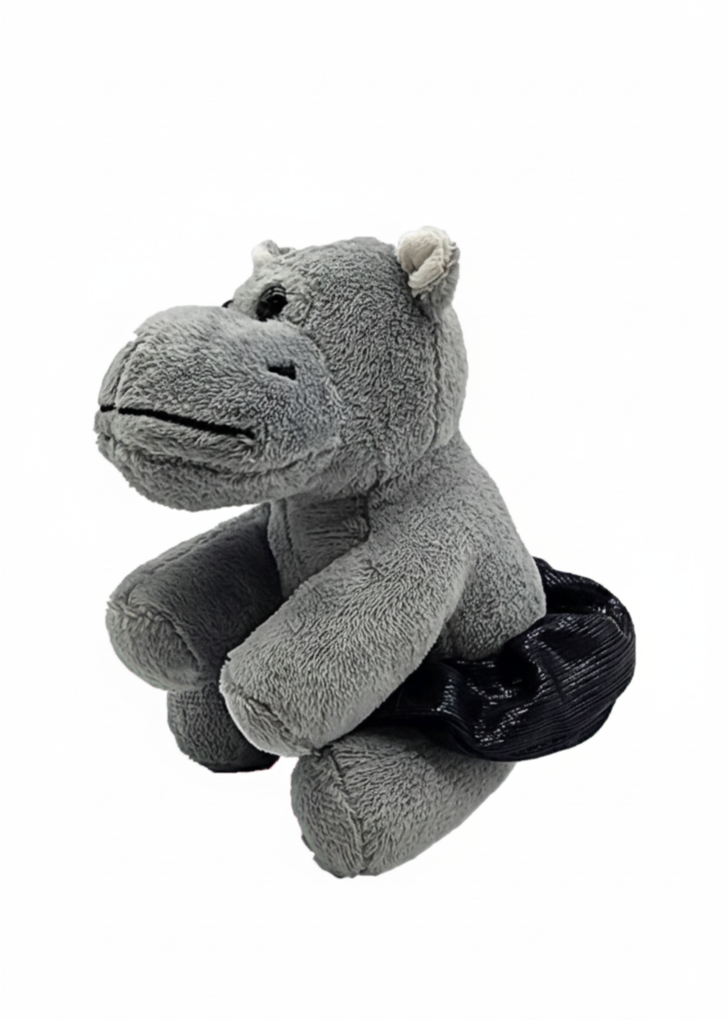 5-inch bean-weighted plush hippo with soft fabric and playful tutu twister