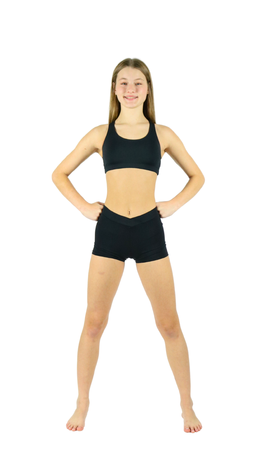 V-Waist Short front view