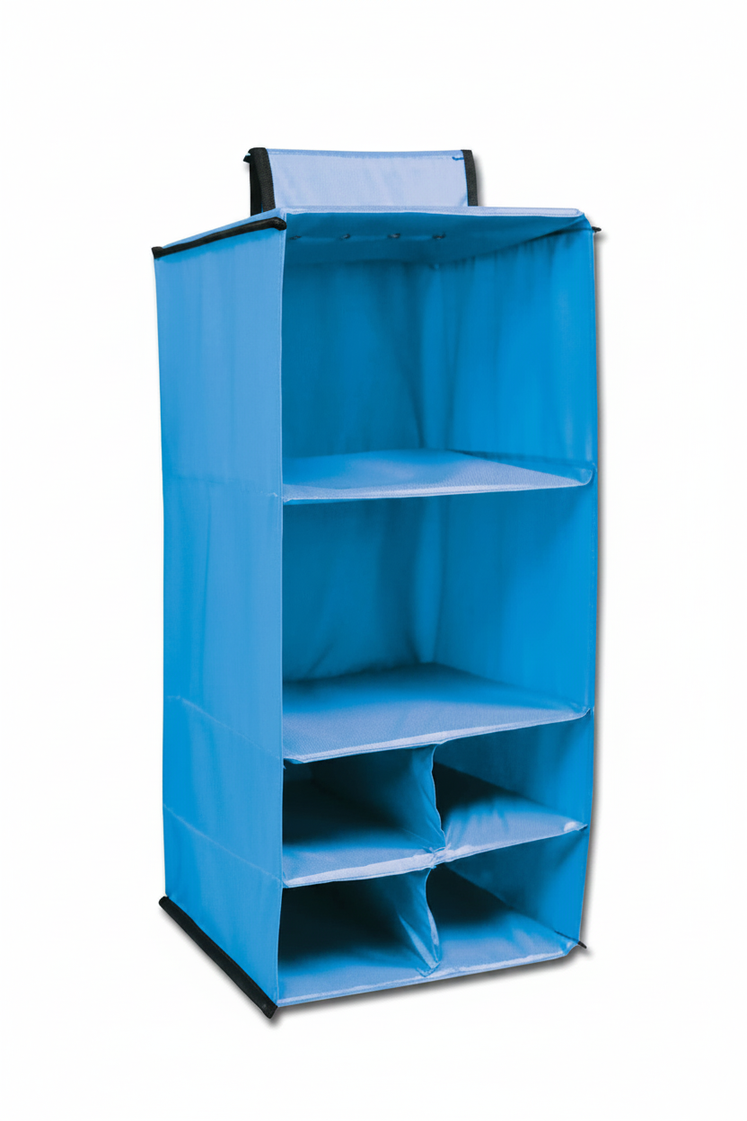 Blue 6 Pocket Hanging Caddy
