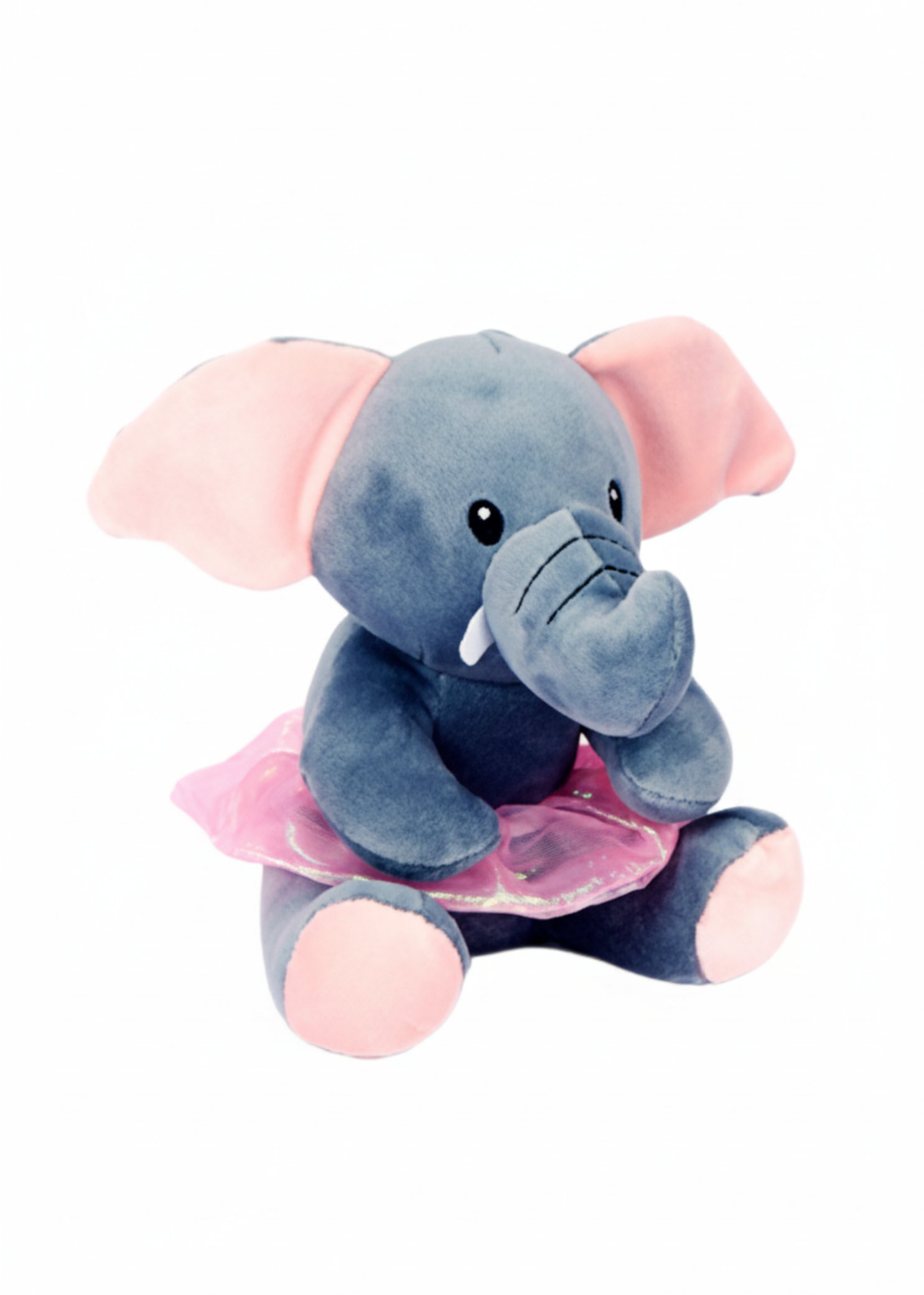 Plush elephant with ultra-soft spandex fabric and premium polyester stuffing