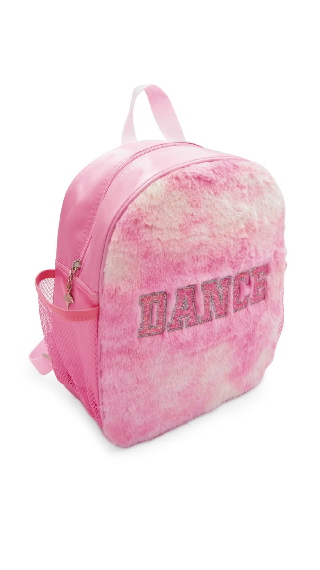 Faux Fur Dance Backpack – B287 front and side view