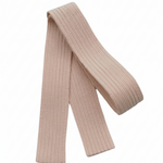 Capezio Elastic For Pointe Shoes, front view showing two strips of nude ribbed elastic for pointe shoes