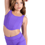 Corset Tank Top Bright Lavender front view