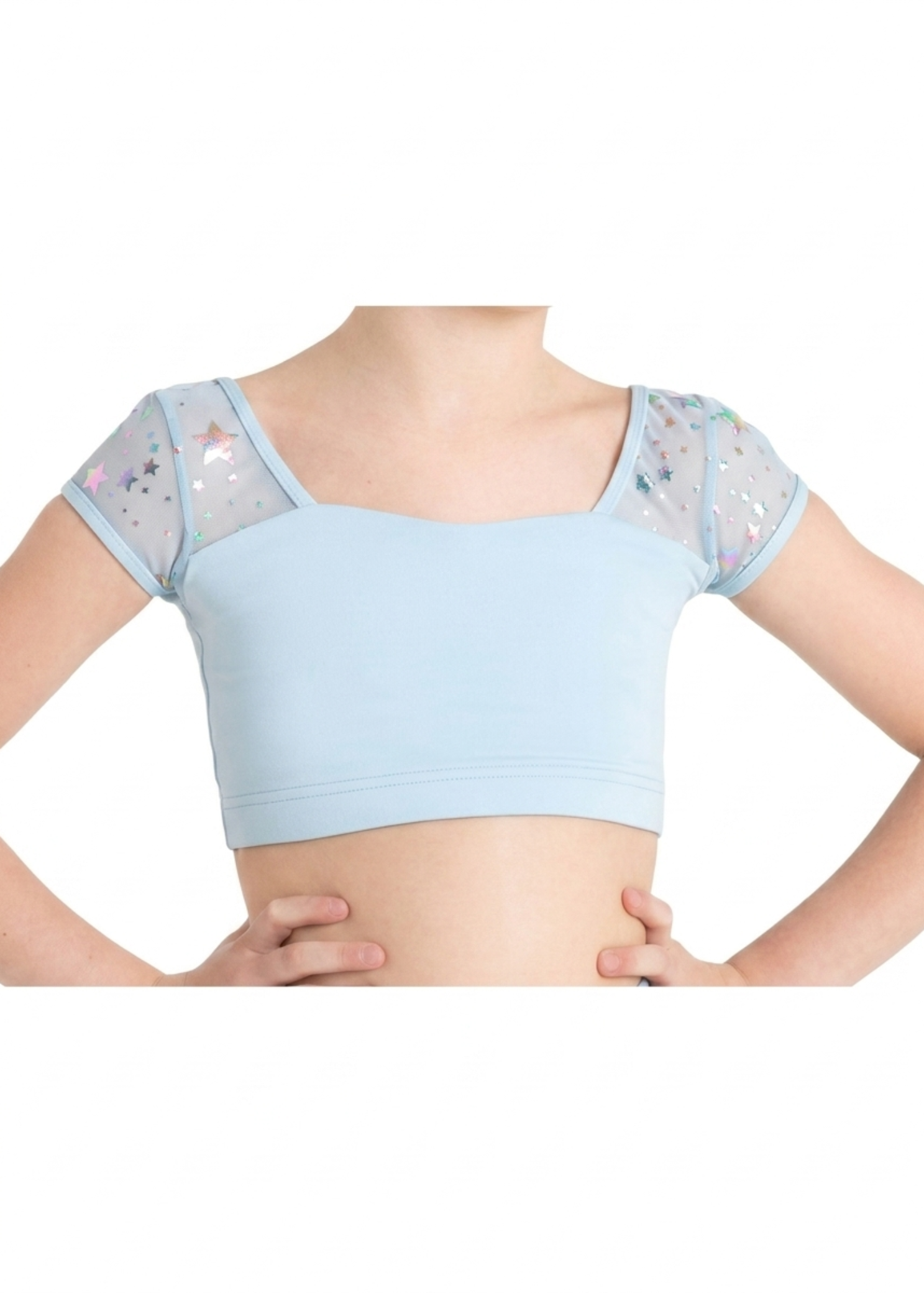 Cosmic Bra Top Light Blue front view