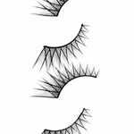 FH2 Criss Cross Lashes, 2 pair view showing layered fibers with graduated length toward the outer edge