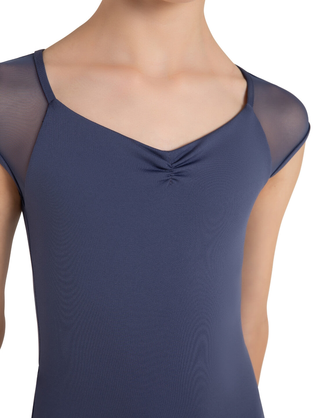 Daisy Cap Sleeve Leotard Crown Blue detail view