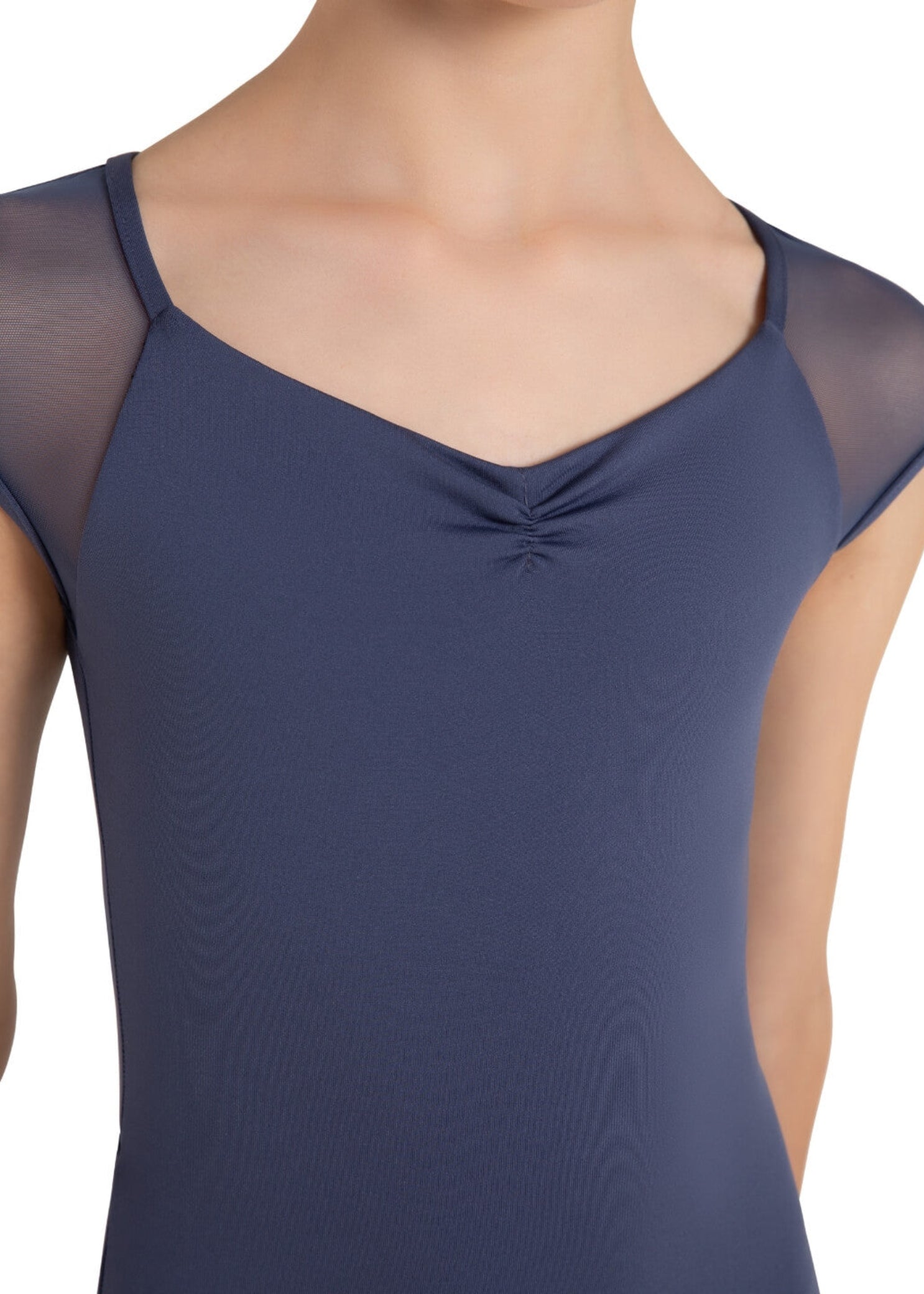 Daisy Cap Sleeve Leotard Crown Blue detail view