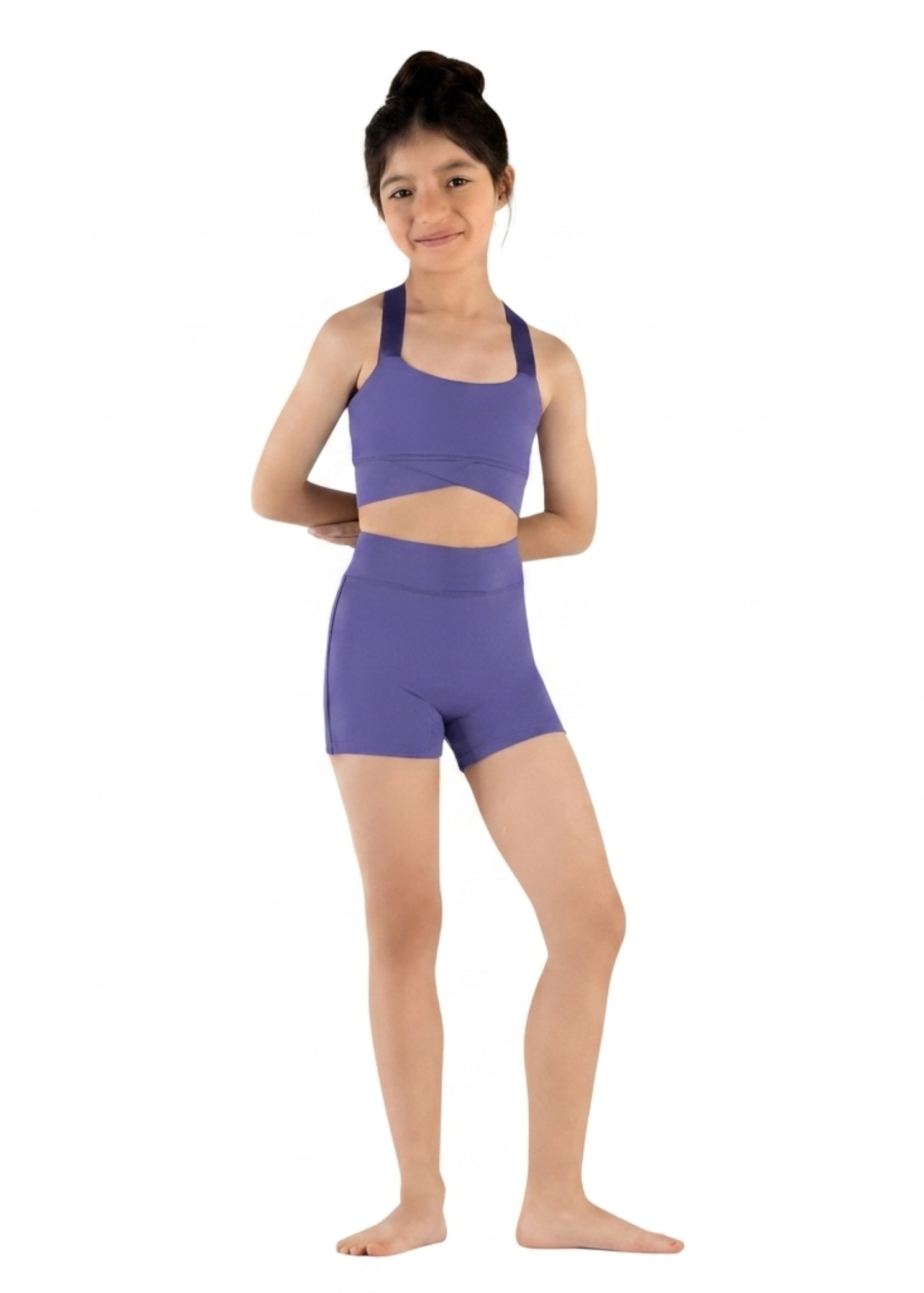 Daisy Waist Short Tanzanite front view