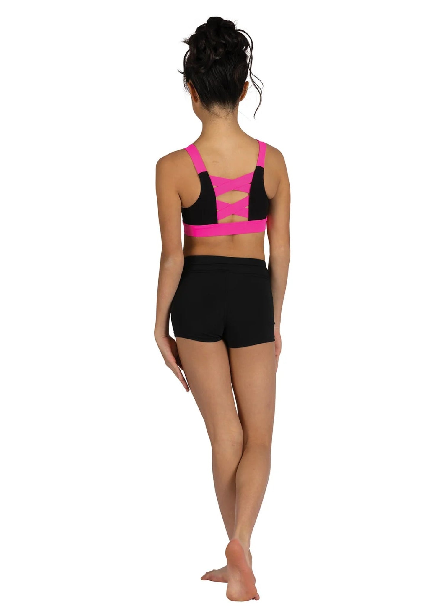 Dakota Top Black/Neon Pink back view