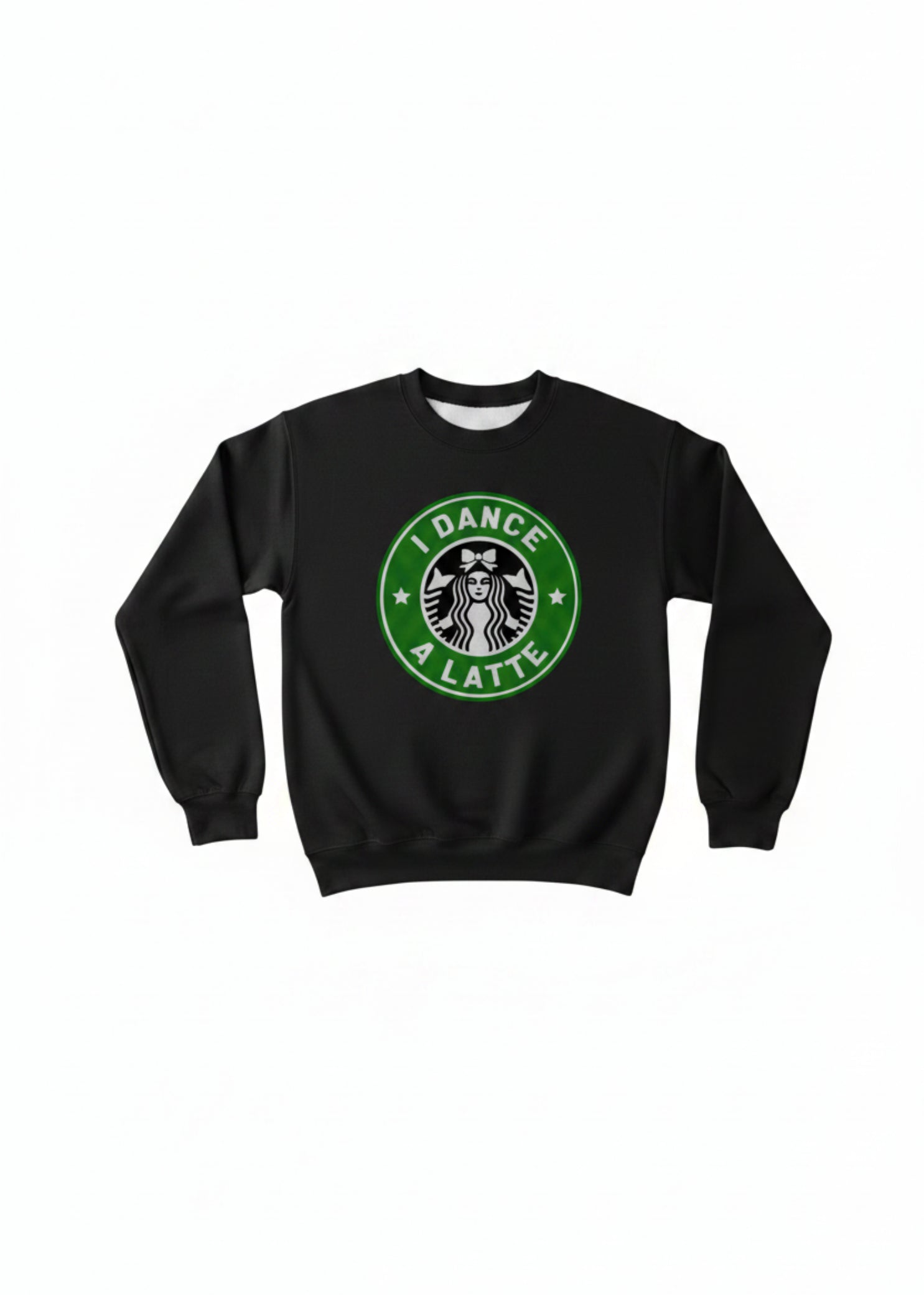 Dance A Latte Sweatshirt Black front view