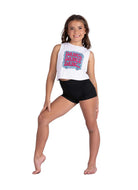 Dance Bubble Top White front view