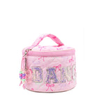 Dance Bow Round Glam Bag Pink front side view