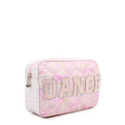 Dance Flower Bow Pouch Pink front side view